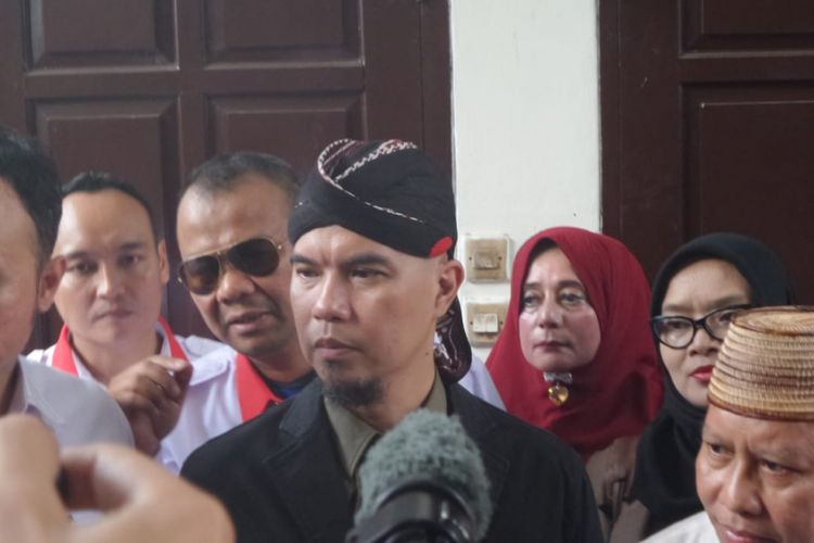Ahmad Dhani di Pengadilan Negeri Jakarta Selatan, Senin (30/4/2018).