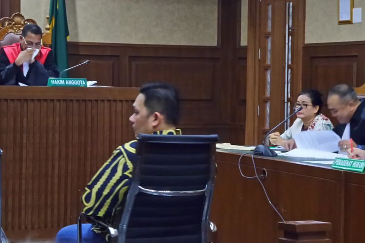 Farhat Abbas saat bersaksi dalam persidangan untuk terdakwa Miryam A Haryani di Pengadilan Tipikor Jakarta, Senin (4/9/2017).