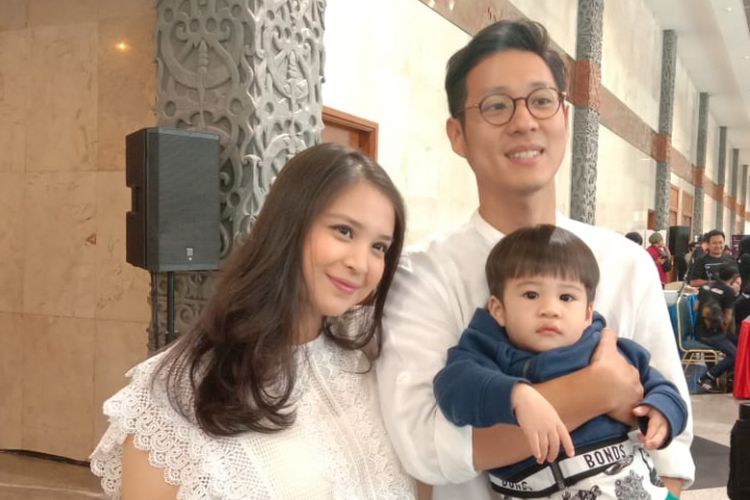 Putri Titian dan Junior Liem saat dijumpai di Jakarta Convention Center (JCC), Jakarta Pusat, Sabtu (22/12/2018).