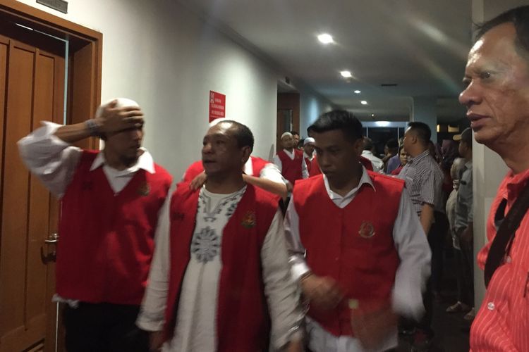 Para terdakwa kerusuhan 21-22 Mei di pengadilan Negeri Jakarta Pusat, Selasa (17/9/2019).