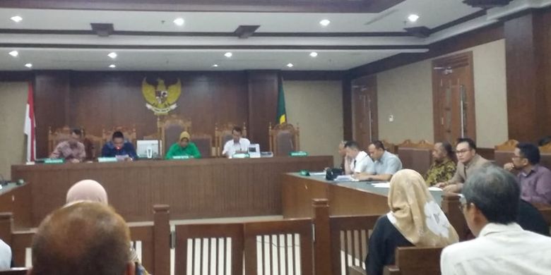 Rapat lanjutan mengenai PKPU terhadap PT Spekta Properti Indonesia (SPI) selaku pengembang proyek apartemen LA City di Pengadilan Niaga Jakarta, Selasa (16/10/2018).