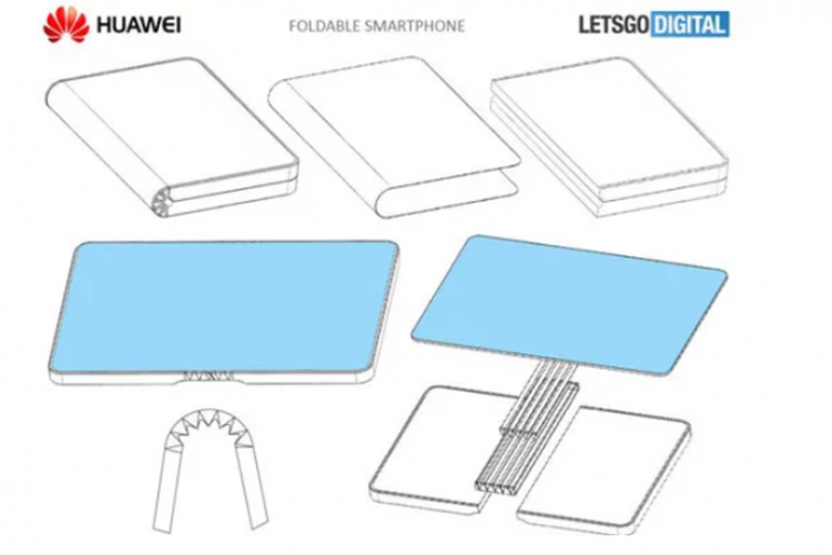 Sketsa ponsel lipat Huawei(Gizmo China)