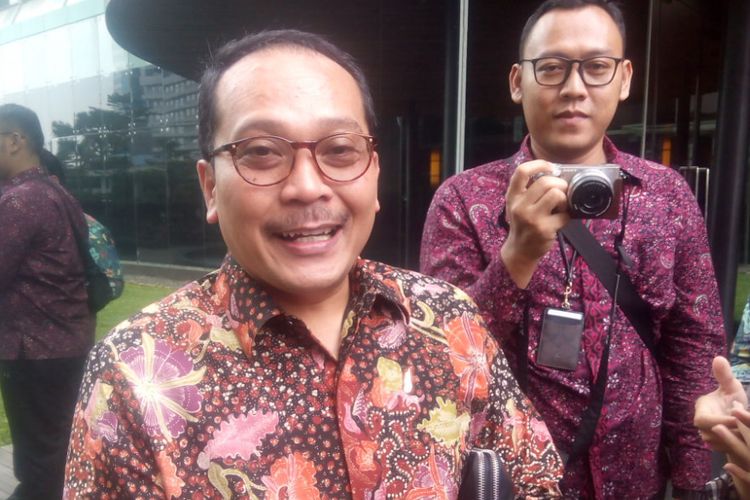 Direktur Keuangan PT Pupuk Indonesia (Persero), Indarto Pamoengkas di Hotel Indonesia Kempinski, Menteng, Jakarta Pusat, Rabu (28/11/2018).