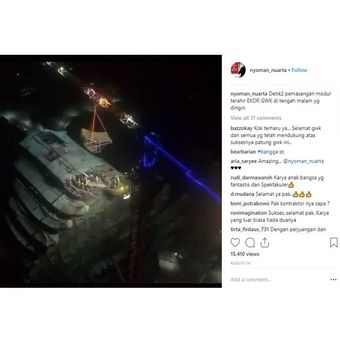 Tangkapan layar akun Instagram Nyoman Nuarta