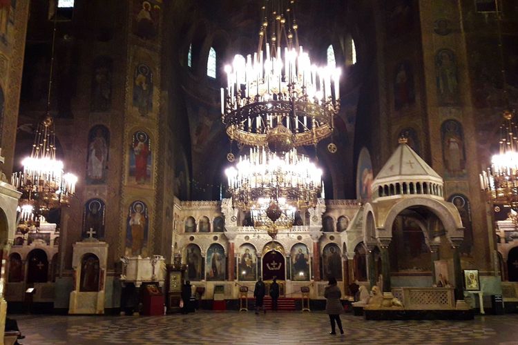 Katedral The Saint Alexander Nevsky di Sofia, Bulgaria.