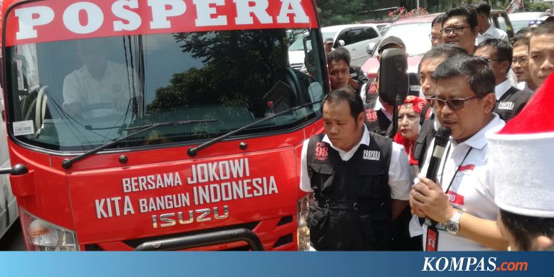 Relawan "Jokowi Sekali Lagi" Sumbang 5 Minibus