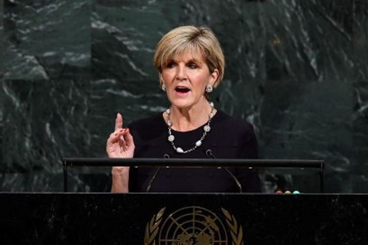 Menteri Luar Negeri Australia Julie Bishop yang baru saja mengundurkan diri, Minggu (26/8/2018).