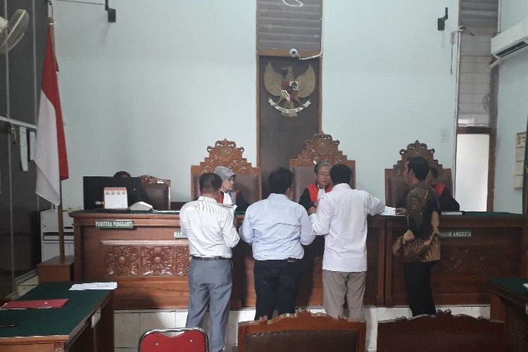 Suasana sidang gugatan 14 caleg Partai Gerindra terhadap partainya di Pengadilan Negeri Jakarta Selatan, Rabu (17/7/2019).