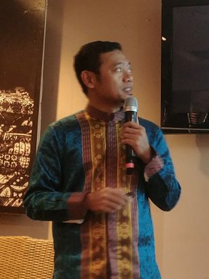 Direktur riset median Sudarto di Jakarta, Senin (16/4/2018).