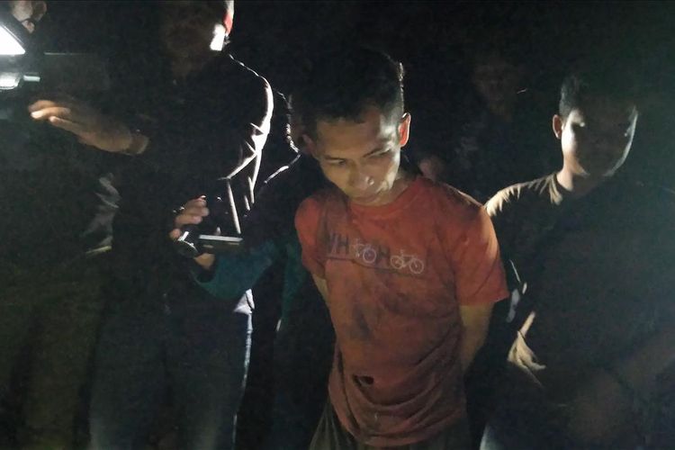 Terduga pelaku mutilasi di Banyumas, DP (37) ditangkap polisi, Kamis (11/7/2019) malam.