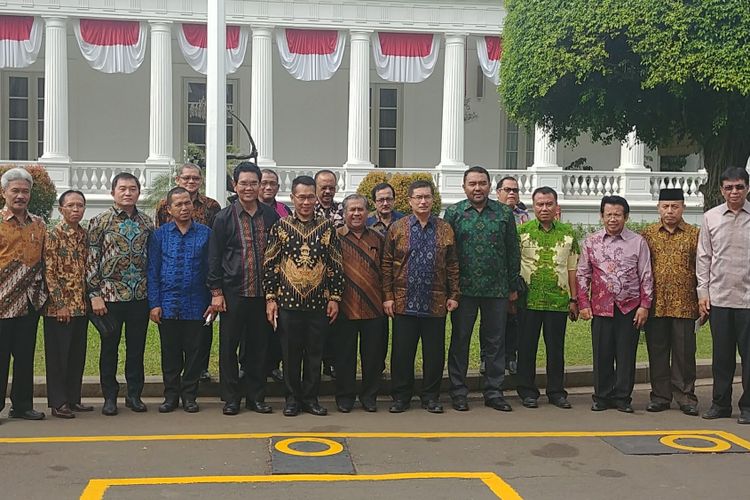Para rektor perguruan tinggi diundang Presiden Joko Widodo ke Istana, Jumat (25/8/2017). 