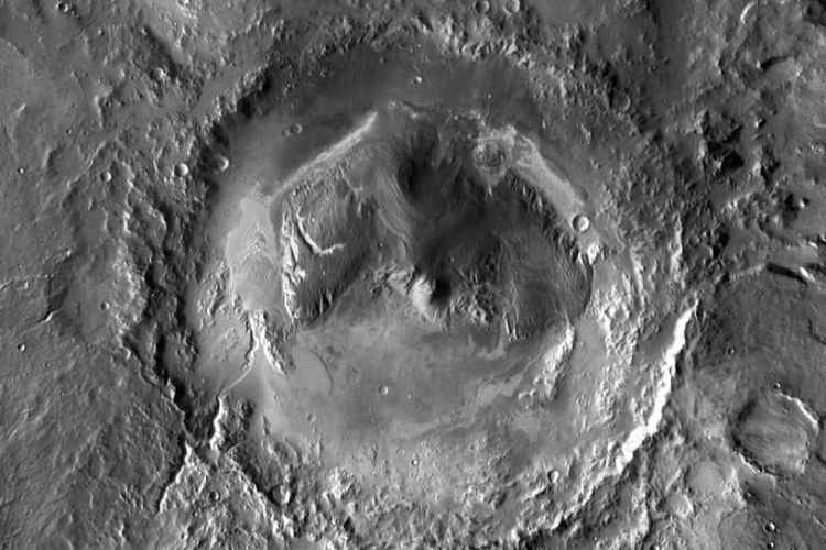 Kawah Gale di Mars, lokasi yang diyakini sebagai sumber keberadaan metana.