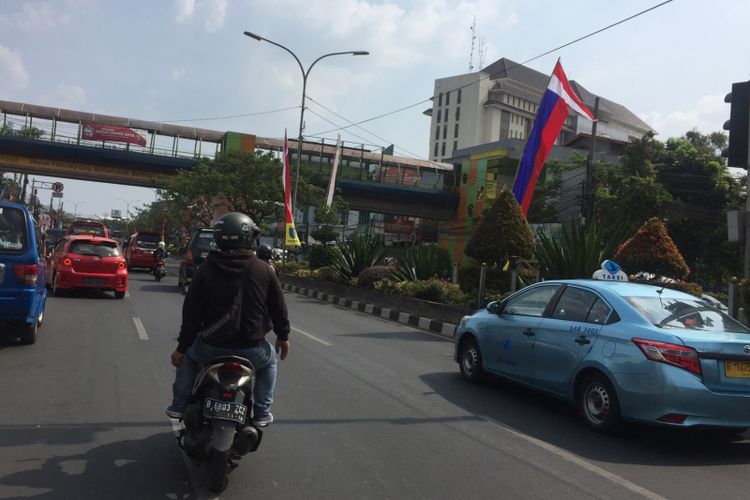 Kondisi arus lalu lintas Jalan Margonda lancar, Jumat (10/8/2018)