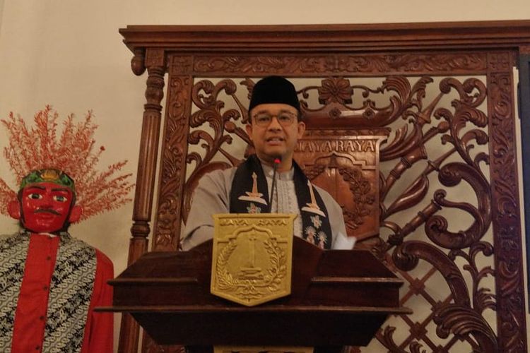 Gubernur DKI Jakarta Anies Baswedan di Balai Kota DKI Jakarta, Jalan Medan Merdeka Selatan, Jumat (2/8/2019).