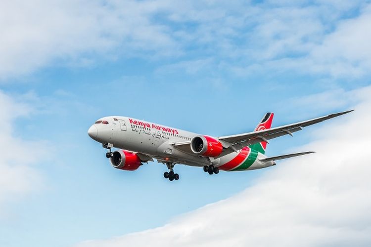 Pesawat milik maskapai Kenya Airways.