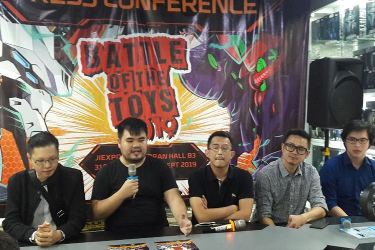 Jumpa pers Battle of The Toys 2019 di Kelapa Gading, Jakarta Utara, Senin (26/8/2019).