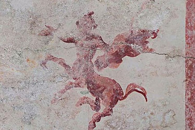 Lukisan centaur di kamar rahasia istana emas Kaisar Nero
