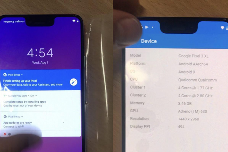 Bocoran Google Pixel 3 XL