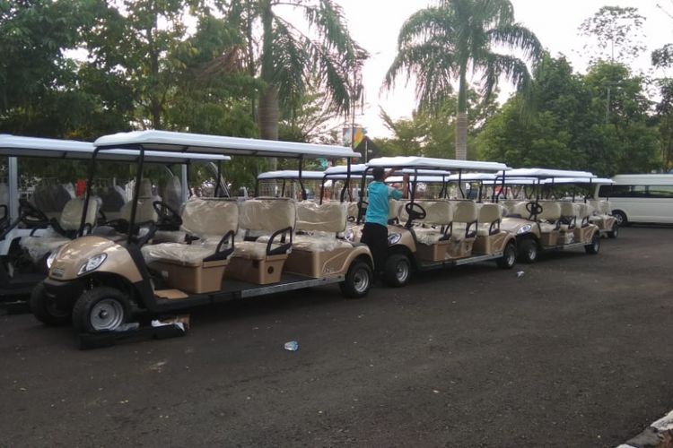 Sebanyak 60 golf car disiapkan di kompleks olahraga Jakabaring Sport City (JSC) Palembang, Sumatera Selatan untuk mengangkut para tamu, atlet maupun official Asian Games. Kompleks Jakabaring dinyatakan steril dari kendaraan berbahan bakar BBM ketika perhelatan pesta olahraga se Asia tersebut berlangsung, Kamis (16/8/2018)
