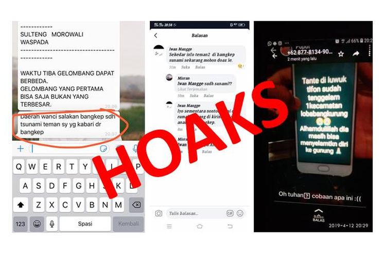Pasca Gempa di Banggai, muncul sejumlah hoaks yang beredar di WhatsApp Grup.