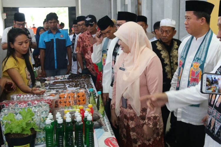 Suasana Gerai Kewirausahaan Terpadu di Marunda beberapa saat setelah dibuka, Jumat (15/2/2019).