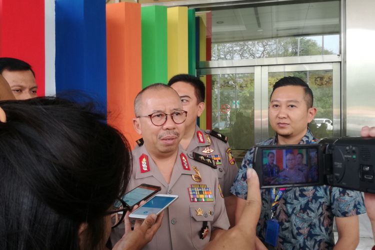 Kepala Divisi Humas Polri Irjen Pol Setyo Wasisto di JCC, Jakarta, Rabu (1/8/2018)