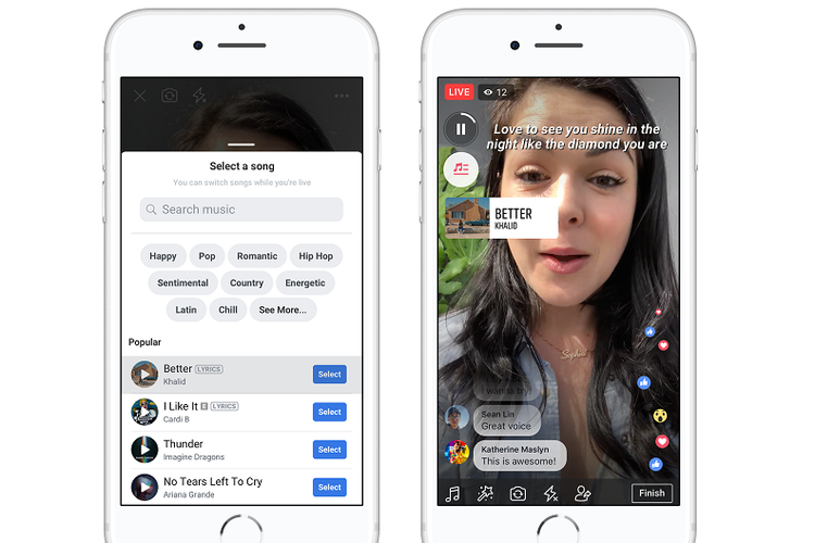 Fitur Lip Sync Live mendapat pembaruan berupa lirik lagu