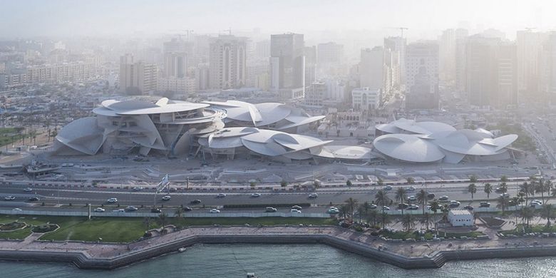 National Museum of Qatar di Doha yang dirancang oleh arsitek Perancis Jean Nouvel. 