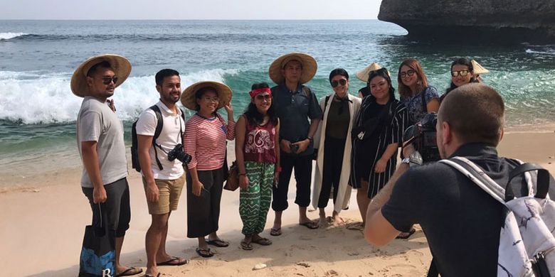 Pantai Balangan di Desa Ungasan, Kecamatan Kuta Selatan, Kabupaten Badung, Bali, Selasa (5/6/2018).