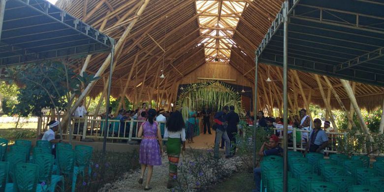 Sekolah internasional perhotelan Sumba Hospitality Foundation di Jalan Mananga Aba, Desa Karuni, Kecamatan Loura, Kabupaten Sumba Barat Daya, Nusa Tenggara Timur (NTT), Sabtu (26/5/2018). 