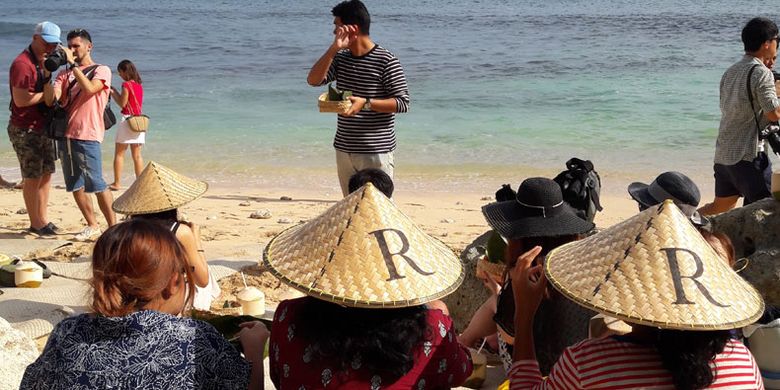 Pantai Balangan di Desa Ungasan, Kecamatan Kuta Selatan, Kabupaten Badung, Bali, Selasa (5/6/2018).