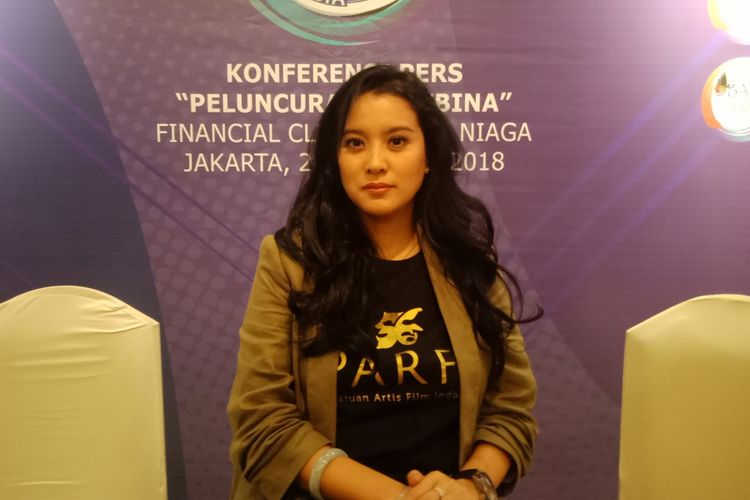Ketua Umum Persatuan Artis Film Indonesia (Parfi) Marcella Zalianty ketika ditemui di Graha CIMB Niaga, Jakarta, Senin (20/8/2018).