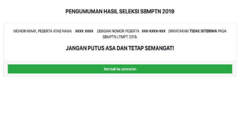 Ilustrasi Peserta tidak berhasil lulus SBMPTN 2019