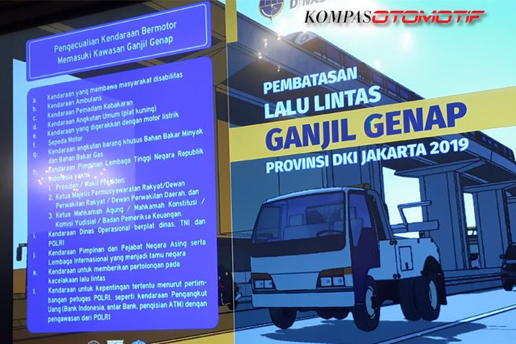 Daftar kendaraan yang bebas melintas di area ganjil genap