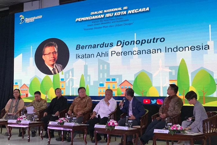 Diskusi soal pemindahan ibu kota yang diselenggarakan Bappenas di Jakarta, Kamis (1/8/2019).