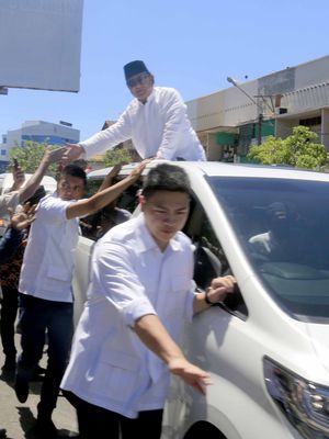 Calon Presiden nomor urut 02 Prabowo Subianto saat berkunjung ke Aceh menemui rakyat Aceh, Jumat (3/5/2019).   