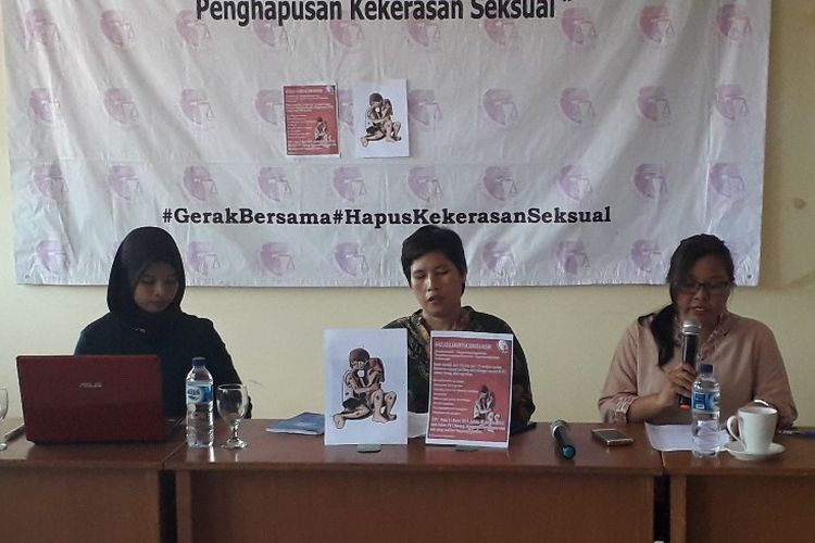 Konferensi pers LBH APIK terkait kasus perkosaan terhadap Joni dan Jeni, Senin (22/4/2019).