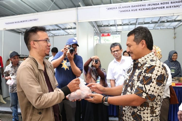 Kementerian Perdagangan menggelar Bazar Ramadan pada 30 dan 31 Mei 2018 di lingkungan kantor Direktorat Metrologi Kementerian Perdagangan, Bandung, Jawa Barat.