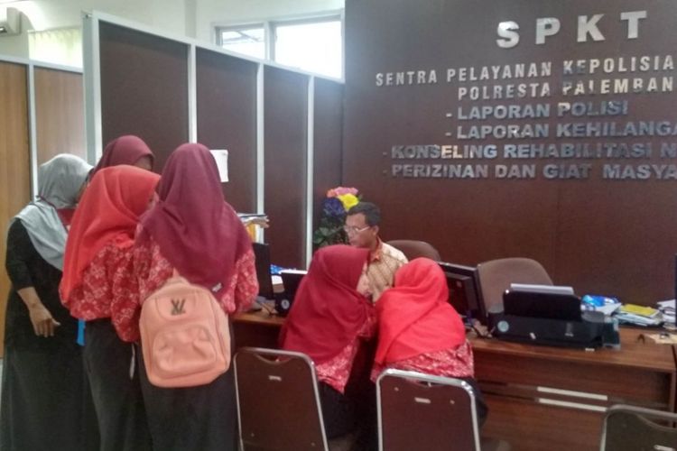 Lima orang siswi SMK menjadi korban hipnotis saat membuat laporan di Polresta Palembang