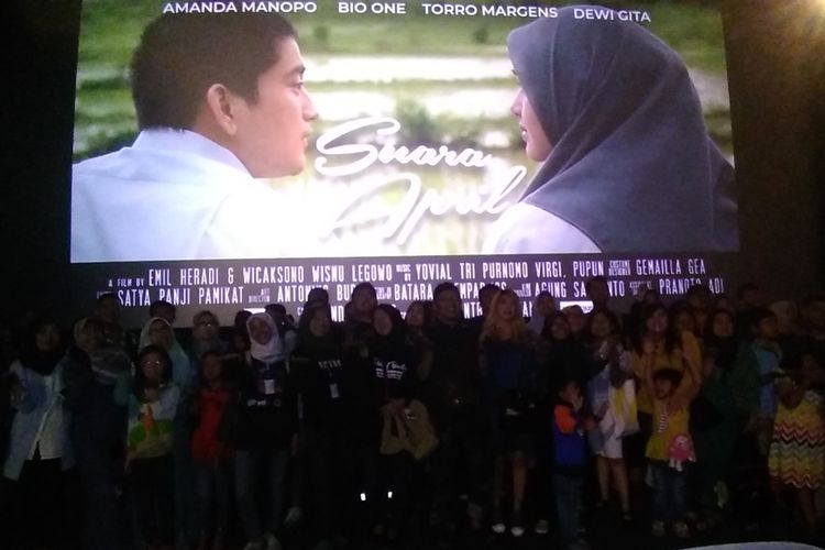 KPU Jabar menggelar nonton bareng film Suara April di Bandung, (14/4/2019).