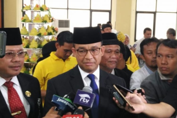 Gubernur DKI Jakarta Anies Baswedan di kawasan Pondok Kopi, Jakarta Timur, Kamis (3/1/2019).
