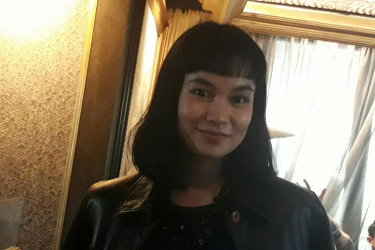 Regina Rengganis saat dijumpai wartawan di Bloeming Restaurant & Bar, FX Sudirman, Jakarta Pusat, Kamis (20/7/2017).