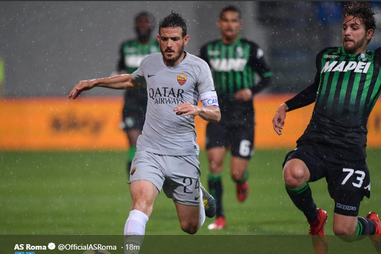 Laga Sassuolo vs AS Roma di Stadion Mapei berakhir imbang tanpa gol, 18 Mei 2019. 