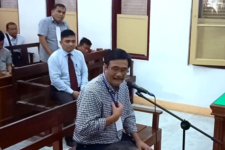 Djarot Saiful Hidayat menjadi saksi dalam sidang pencemaran nama baik lewat media elektronik di PN Medan, Selasa (27/8/2019)
