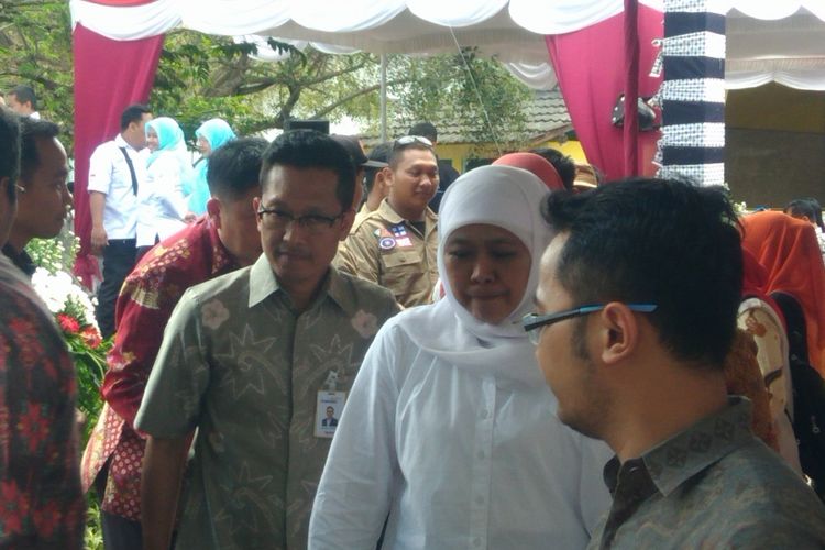 Menteri Sosial Khofifah Indar Parawansa dalam dialog Sukses Indonesia di Gunungkidul Kamis (24/8/2017)