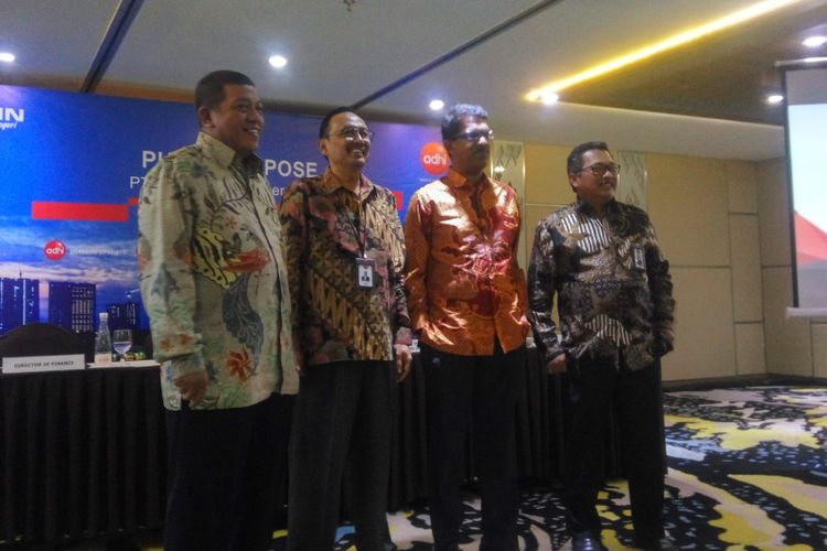 Direksi PT Adhi Karya (persero) Tbk saat di Jakarta, Kamis (29/11/2018).