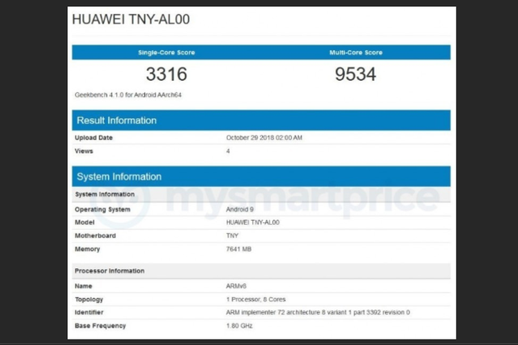 Hasil benchmark Honor Magic 2 muncul di situs Geekbench. 