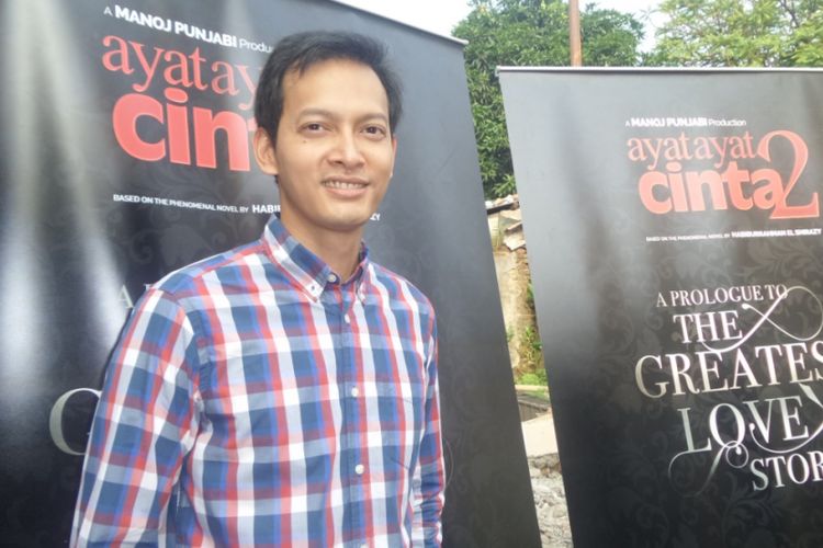 Fedi Nuril di lokasi film Ayat Ayat Cinta 2 di Gedung Perum Produksi Film Negara (PPFN), Jakarta Timur, Jumat (4/8/2017).