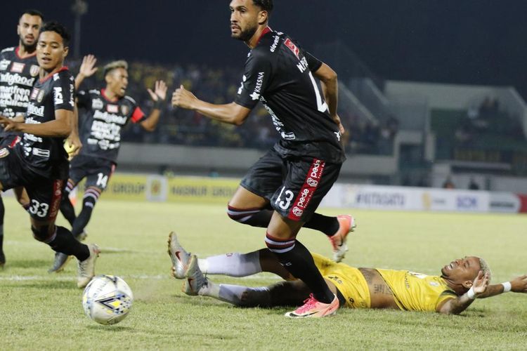 Laga pekan kedelapan Liga 1 2019 antara Barito Putera vs Bali United, 14 Juli 2019.