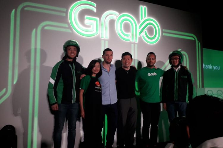 Grab memperkenalkan layanan baru yaitu GrabFresh dan GrabPlaform dalam konferensi pers di Marina One, Singapura pada Selasa (10/7/2018)